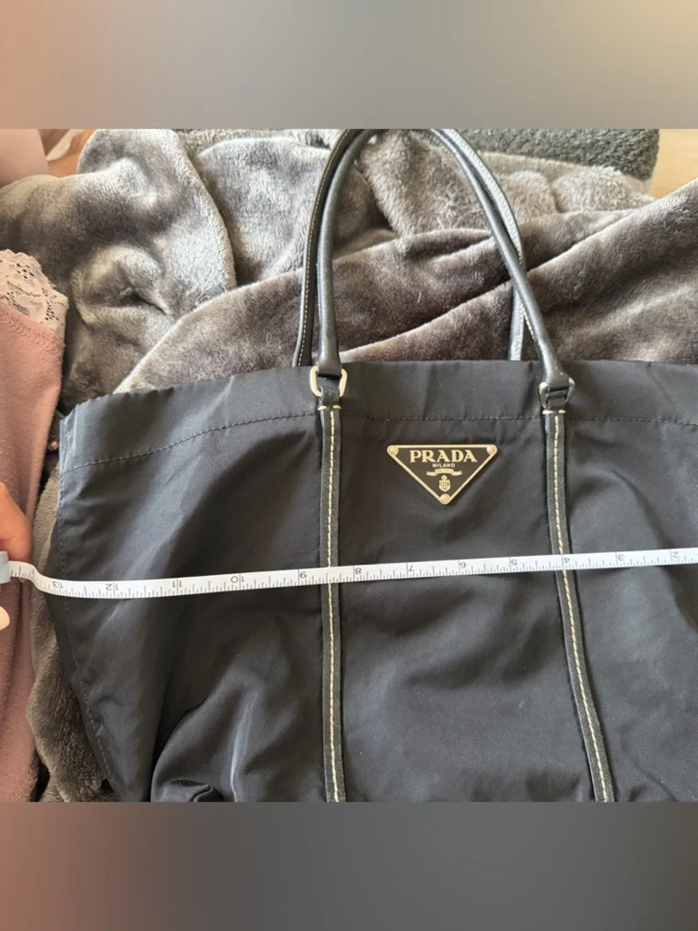 Prada Black Nylon Small Tote Bag